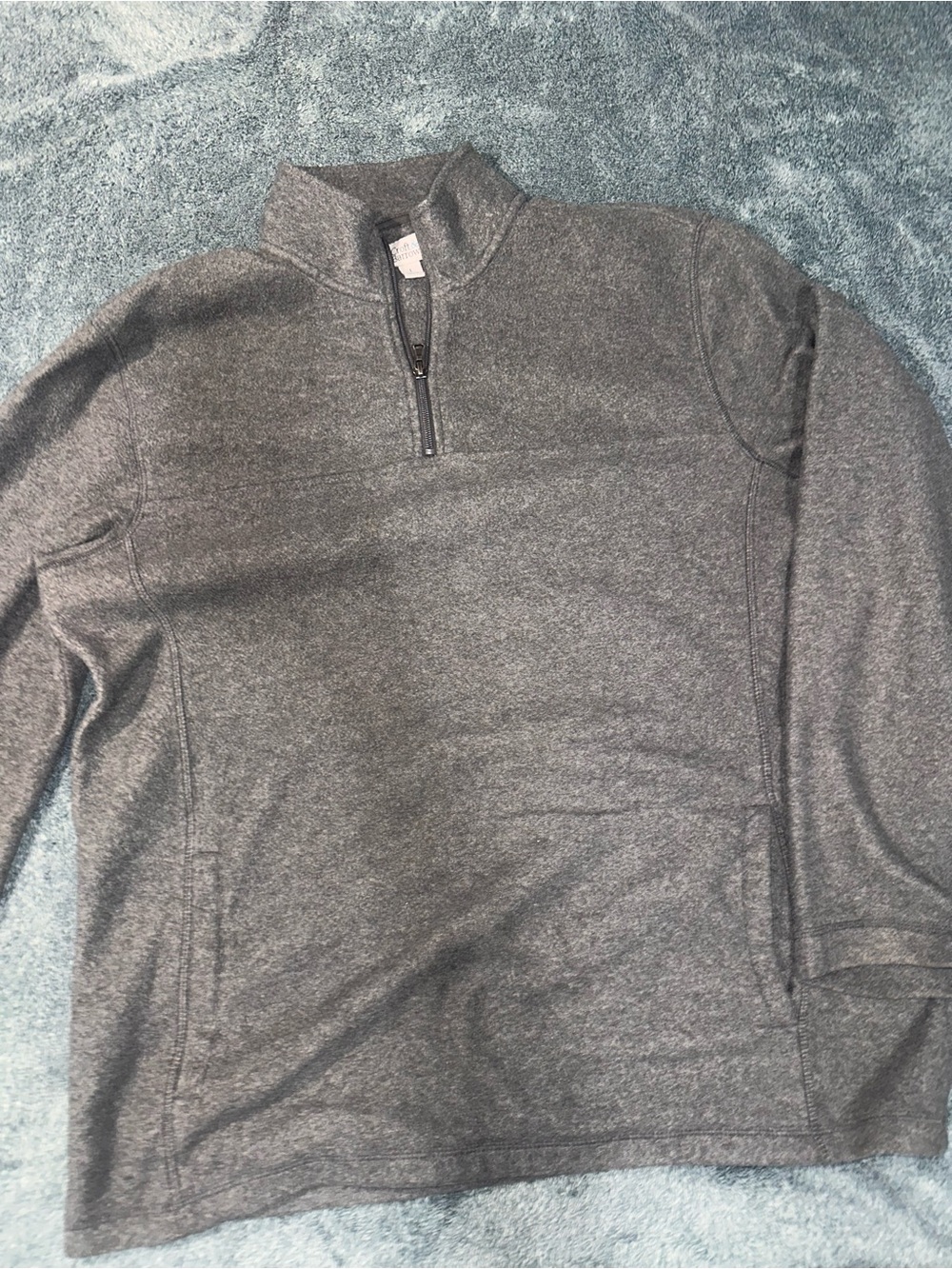 croft & barrow Men's Dark Gray Zip-Neck Sweater